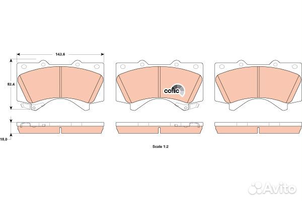 Колодки тормозные дисковые перед