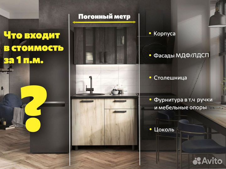 Кухни по размерам в наличии