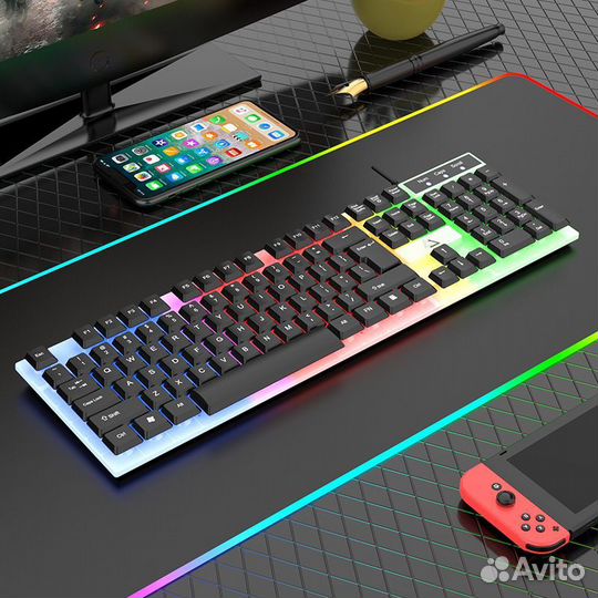 Игровая клавиатура с мышкой с Argb подсветкой