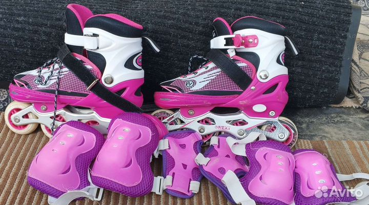 Роликовые коньки детские раздвижные 35-38р