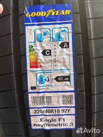 Goodyear Eagle F1 Asymmetric 3 225/40 R18 92Y