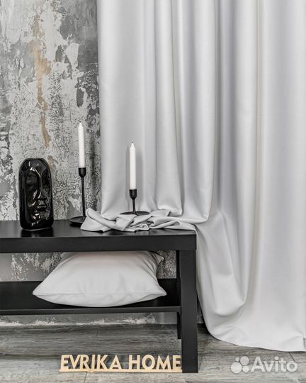 Портьеры блэкаут Амадео платиновый шторы