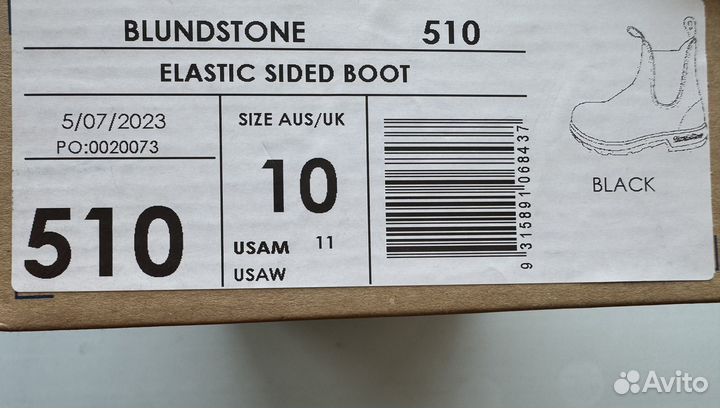 44eu Blundstone 510 Оригинал ботинки мужские