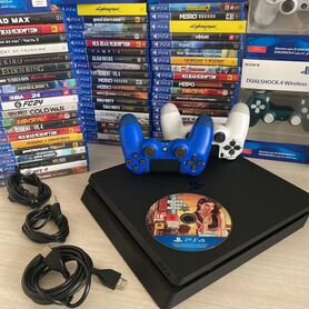 Sony playstation 4 slim + 12 игр