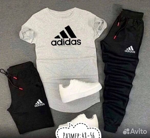 Мужской спортивный костюм тройка adidas