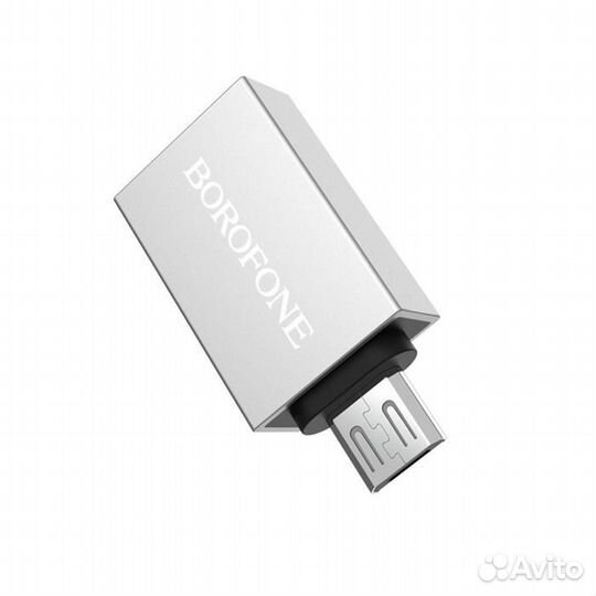 Адаптер Borofone BV2, USB - microusb