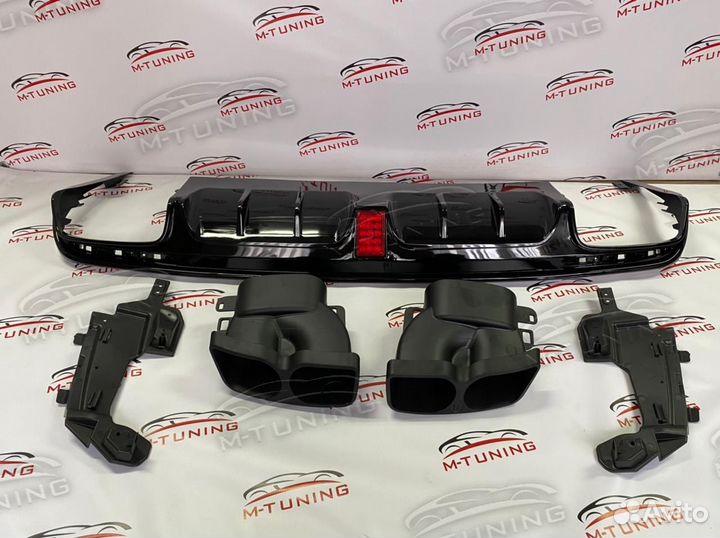 Диффузор Brabus Мерседес W222 c насадками