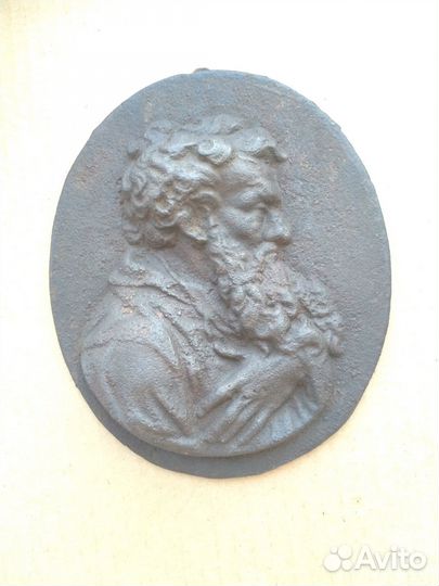 Барельеф. Апостол Павел. Касли. Чугун. Редкость