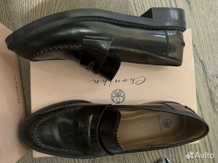 Лоферы женские 39 размер натуральная кожа эконика