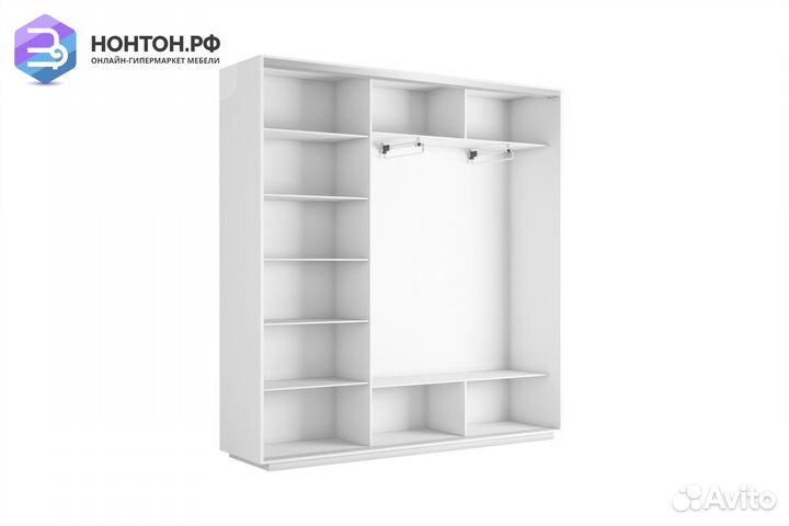 Шкаф-купе 3-х дверный Экспресс 45 белый снег
