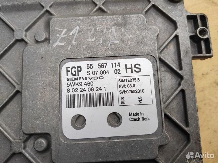 Эбу Z16XER 55567114 HS На Опель Астра Н Зафира Б