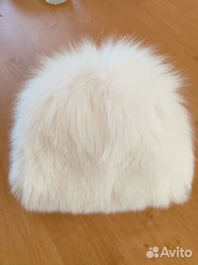 Шапка мех на трикотаже (песец) р 56-58