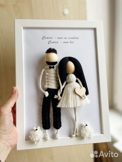 Подарок на свадьбу семейный портрет с куклами