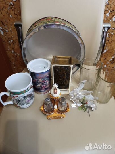 Посуда, сувениры СССР(сито для муки, гран. стакан