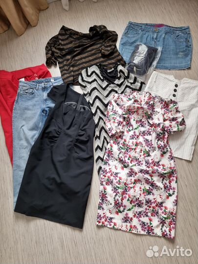 Вещи пакетом женские 46 48 платье джинсы