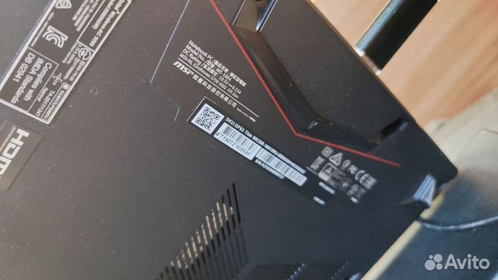 Игровой ноутбук MSI GF63 Thin 16gb ram Почти новый