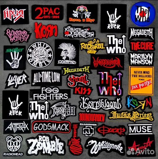 Нашивки с музыкальными группами