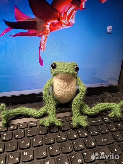 Вязаная лягушка