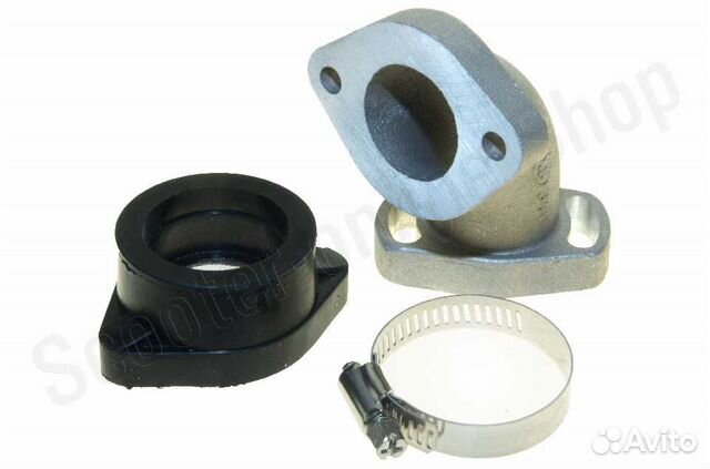 Патрубок карбюратора #4 28мм металл поворотный