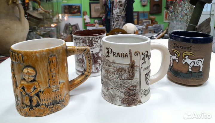 Сувенирные фарфоровые керамические кружки Города