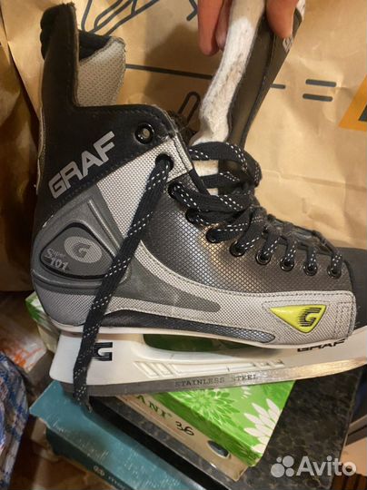 Коньки хоккейные 43,39 размер Graf
