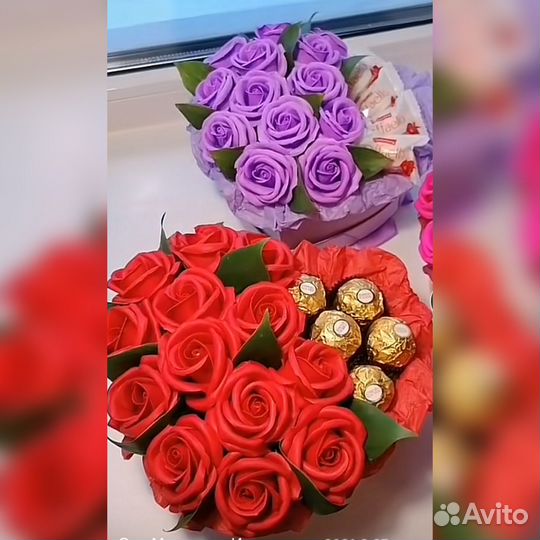 Букет мыльных роз с конфетами. Букеты для всех