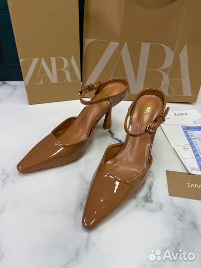 Лакированные туфли сабо Zara женские