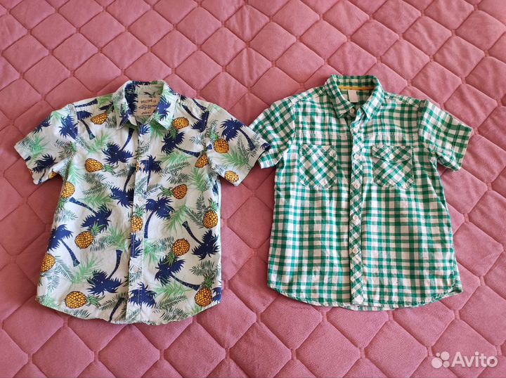 Рубашки и кепки для мальчика 134-140