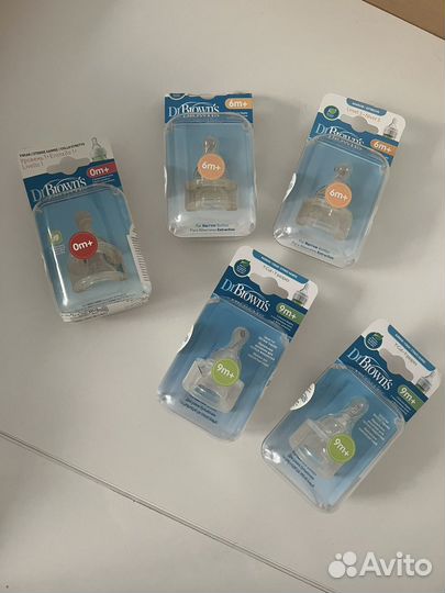 Соски на бутылку dr browns 9+