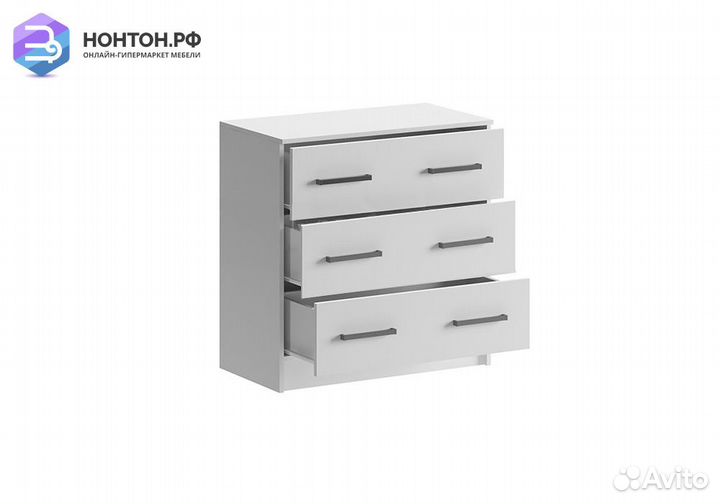 Комод Бася с 3-мя ящиками белый
