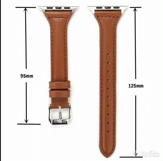 Ремешок кожаный для apple watch 42-44-45-49mm