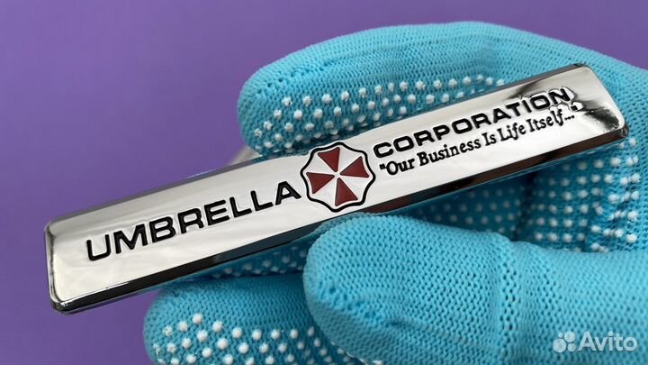 Шильдик 2 шт Umbrella Corporation надпись Амбрелла