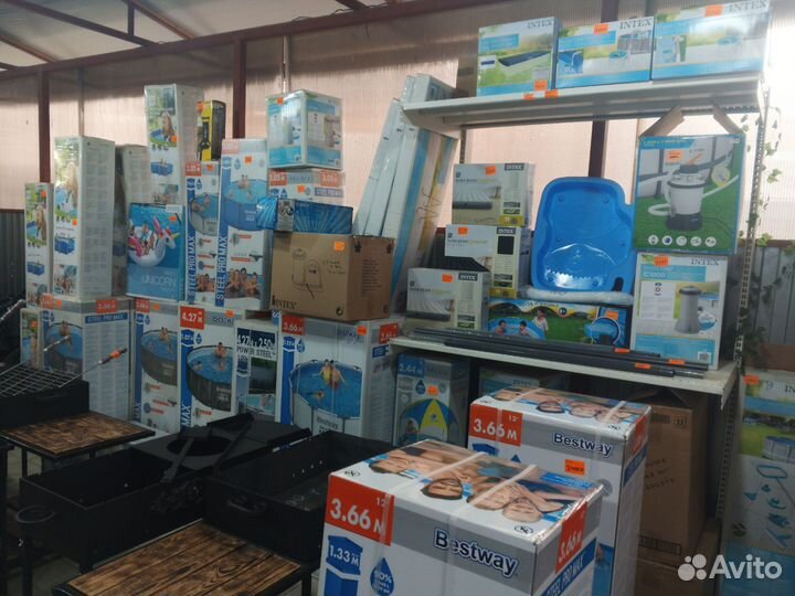 Каркасный бассейны круглые прямоугольные отправка