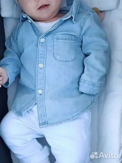 Джинсовая рубашка hm