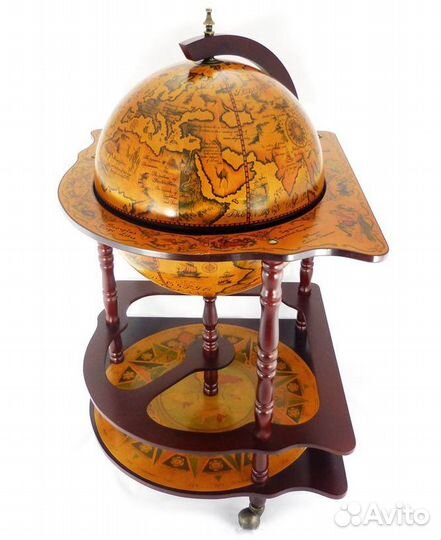 Глобус бар светлый- тёмный под старину