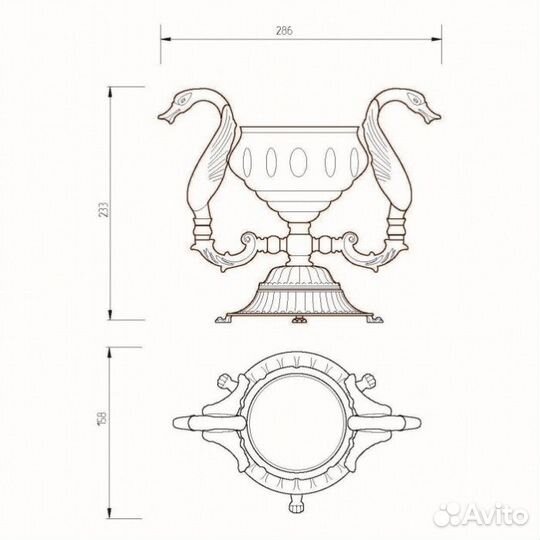 Мыльница Migliore Luxor 26219 золото