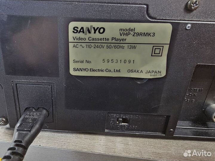 Видеомагнитофон Sanyo vhp-z9rmk3