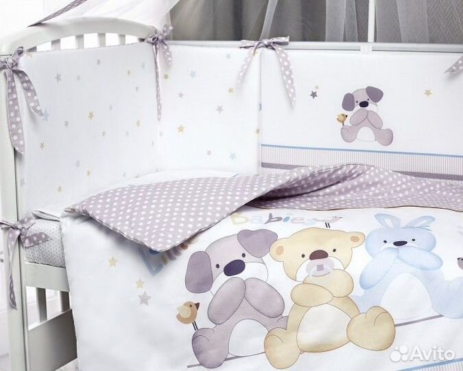 Комплект постельного белья в детскую кроватку