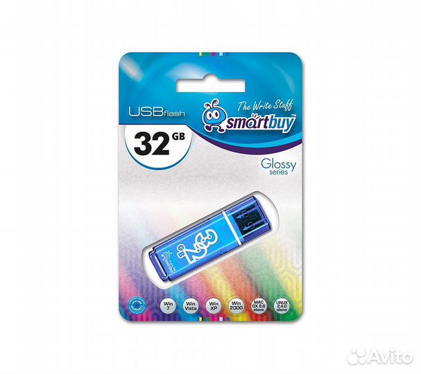 Флеш-накопитель Smartbuy Glossy series 32GB Blue