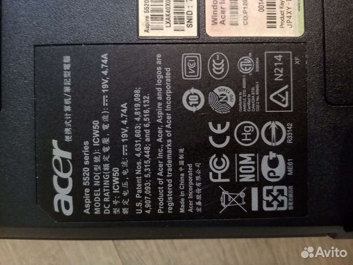 Ноутбук Acer 5520