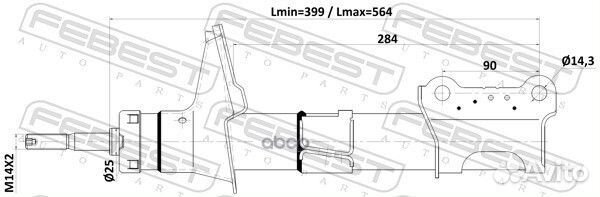 Амортизатор газовый перед 27110-001F Febest