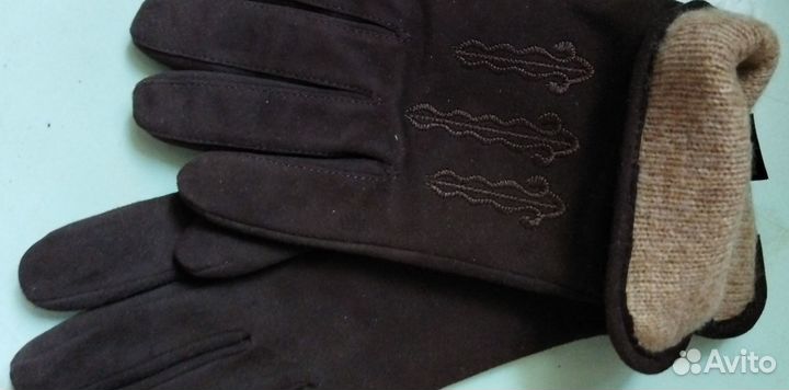 Перчатки женские кожаные