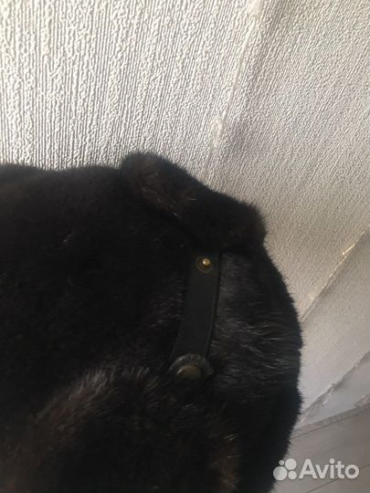 Мужская норковая шапка ушанка