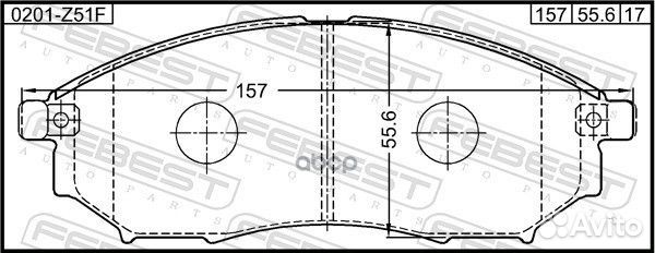 Колодки тормозные передние 0201-Z51F Febest