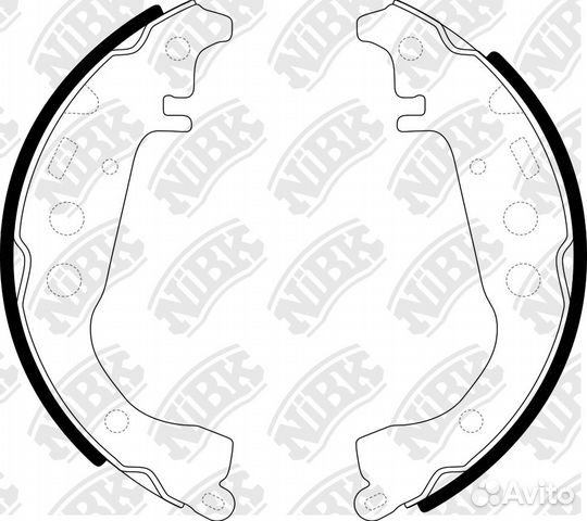 Колодки тормозные барабанные toyota corolla 1.5 20