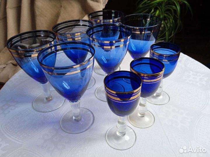 Фужеры с золотой полосой