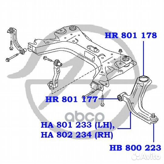 Рычаг подвески nissan Tiida (2007-2014) HA80123