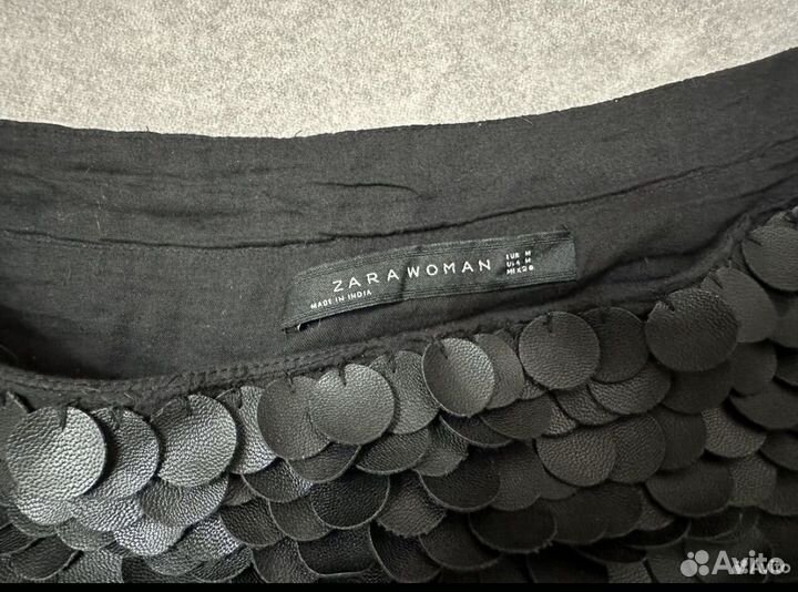 Юбка с пайетками zara m