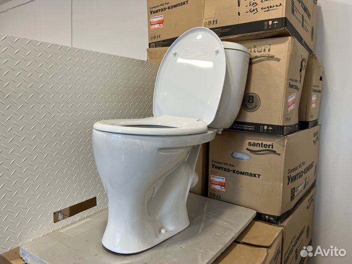 Унитаз комплект santeri Compact WC Pan новый