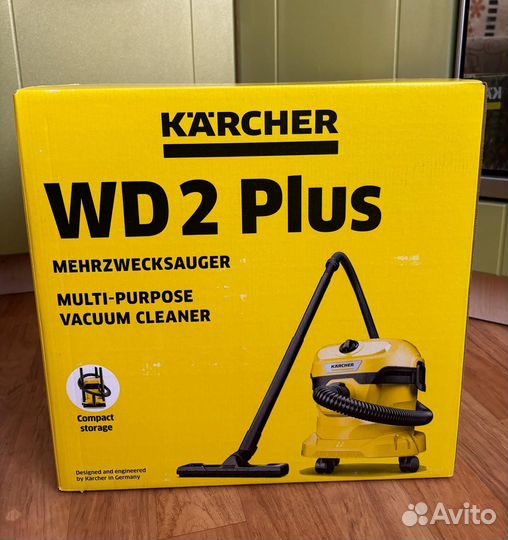 Пылесос Каrcher WD 2 Plus новый